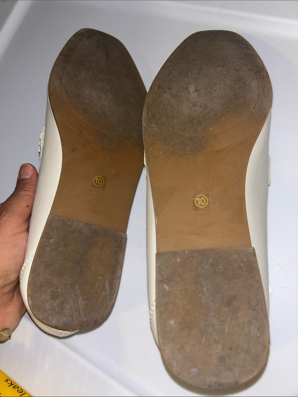 Madden Girl Cream Leather Bit Loafers - Picture 4 of 5
